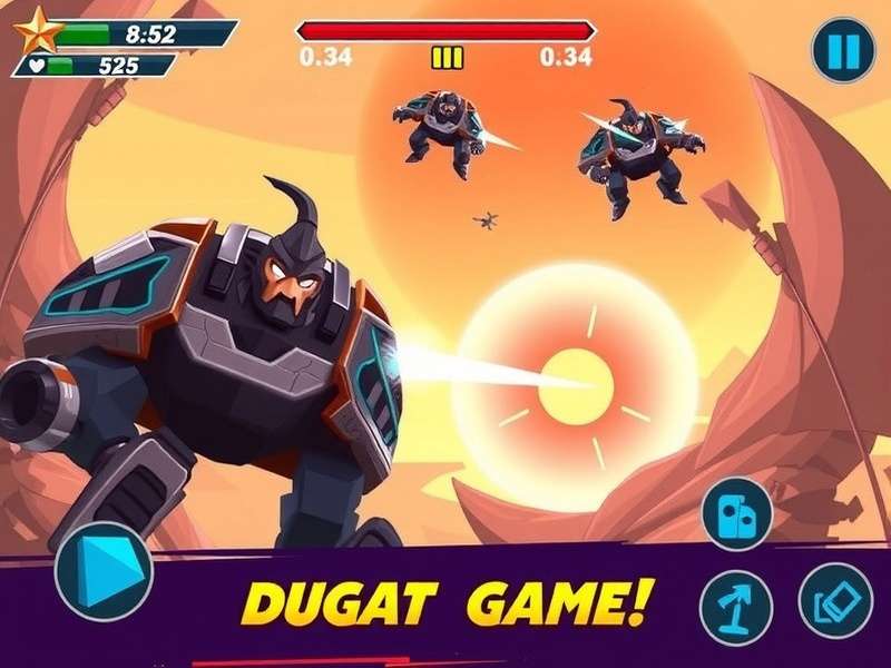 Jydge Android Gameplay showing cyberpunk city and tactical combat