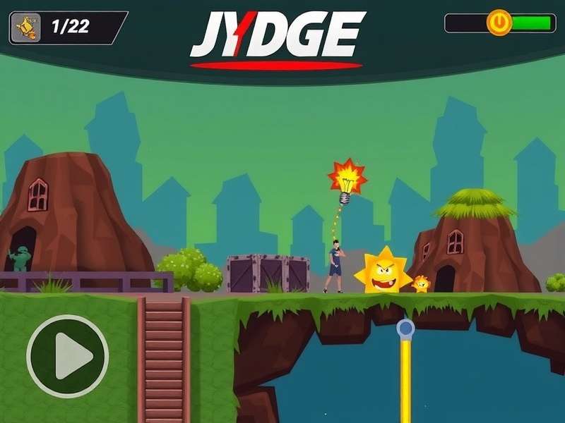 Jydge Android Gameplay Screenshot - Cyberpunk City with Jydge Character