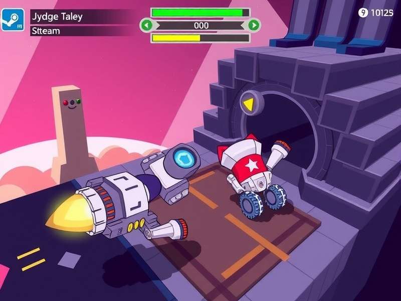 Cyberpunk cityscape representing JYDGE's gritty neon-drenched world