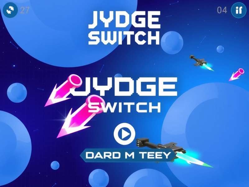 Jydge Nintendo Switch gameplay screenshot showing cyberpunk city and tactical combat