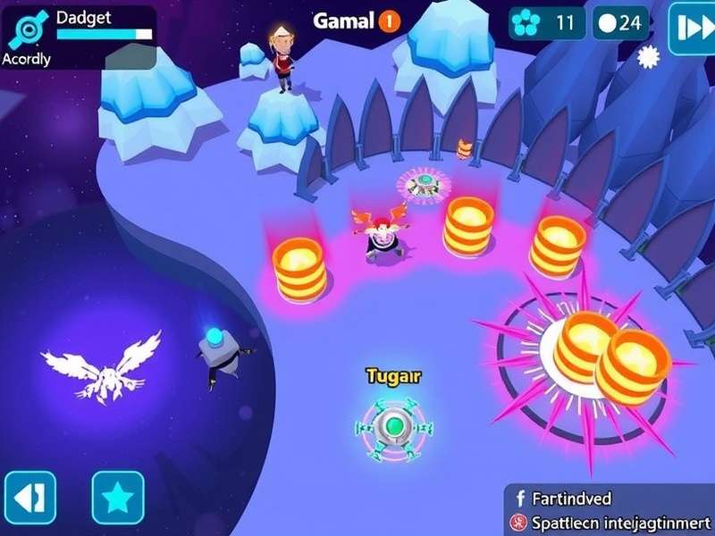 Jydge video game screenshot showing the cybernetic enforcer in a neon-lit city street combat