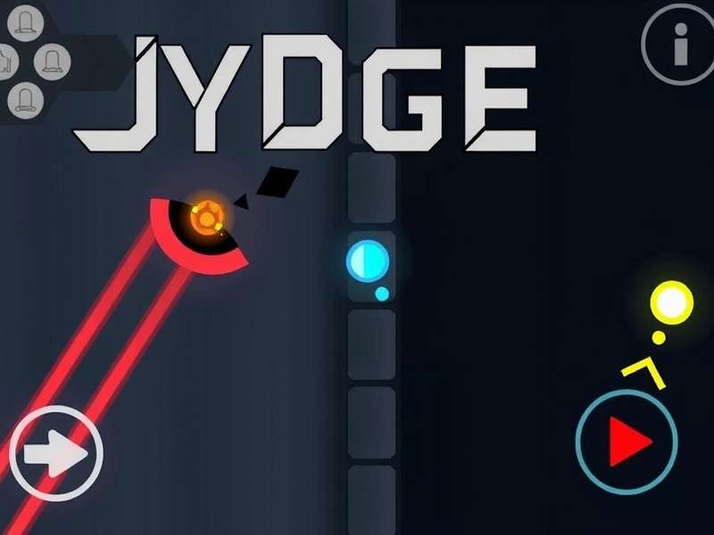 Cybernetic Judge holding gavel in neon-lit city