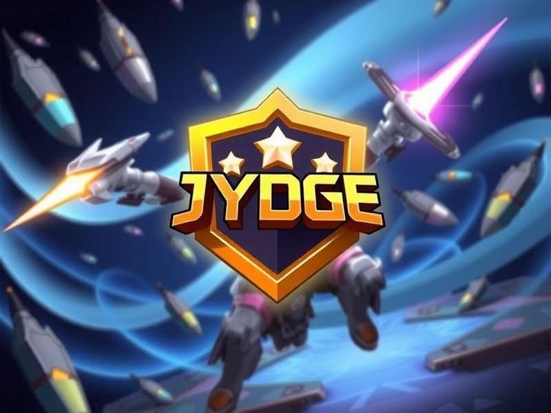 Jydge Apk gameplay screenshot showing cyberpunk city and tactical combat