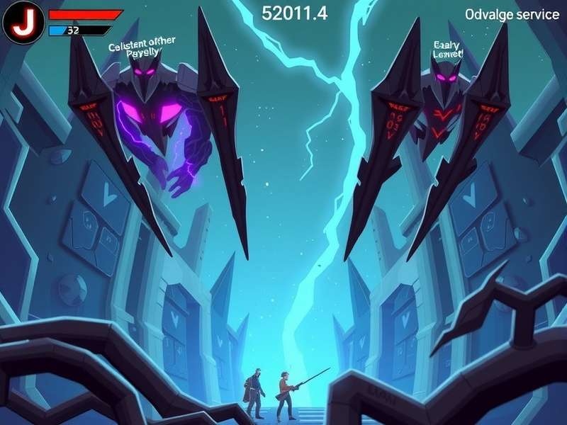 JYDGE game banner — cyberpunk top-down shooter with neon aesthetics and tactical combat