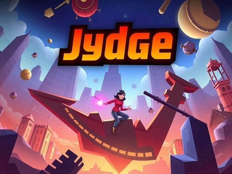 JYDGE game cyberpunk city scene with neon lights and tactical combat