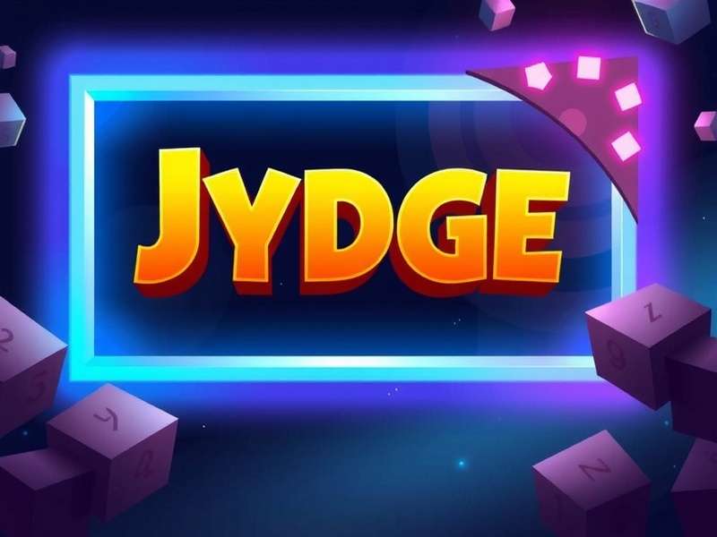 JYDGE game cyberpunk tactical shooter cover art with neon cityscape