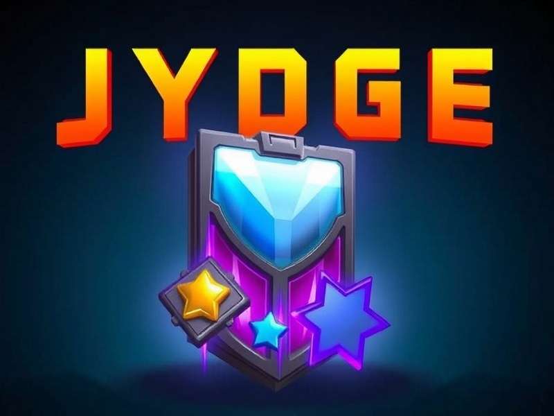 JYDGE game banner showing cyberpunk cityscape with neon lighting and the JYDGE logo