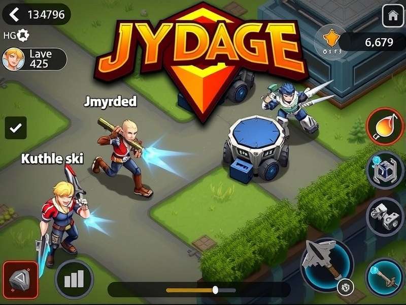 JYDGE Mod Apk banner showing cyberpunk action with unlimited resources and unlocked weapons