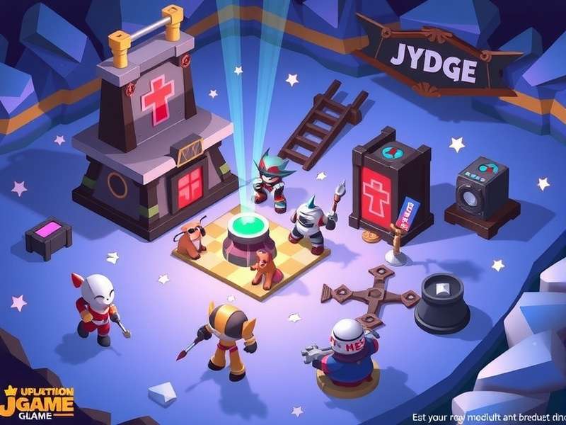JYDGE game banner showing cyberpunk cityscape with neon lights and the JYDGE logo